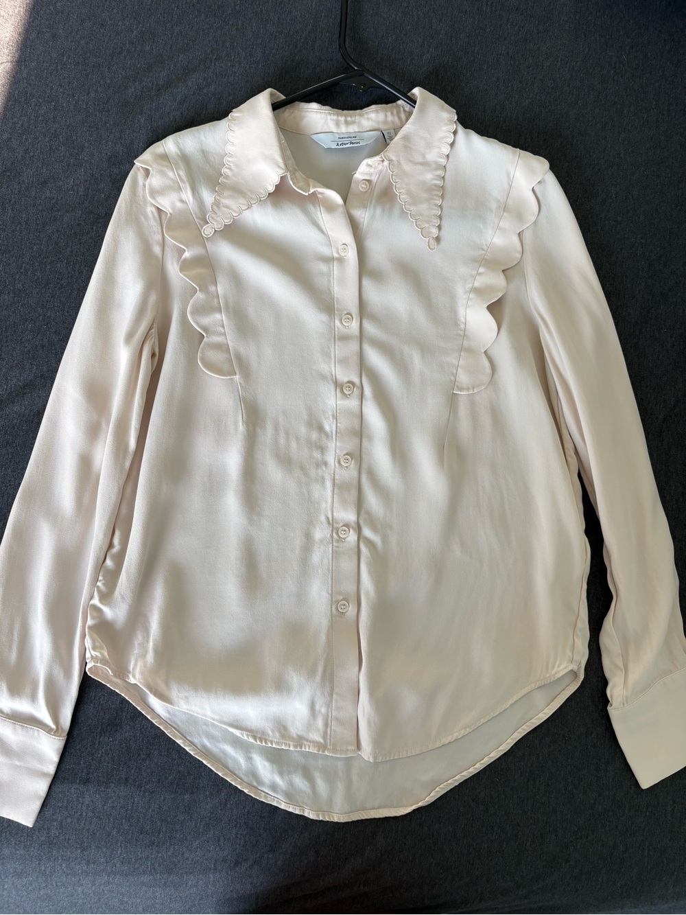 & Other Stories Paris Atelier Scalloped Jacquard Blouse French Girl Parisian